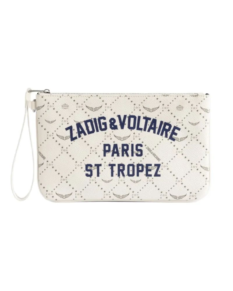 Zadig & Voltaire Z Pouch Resort St Tropez Clutch Weiß