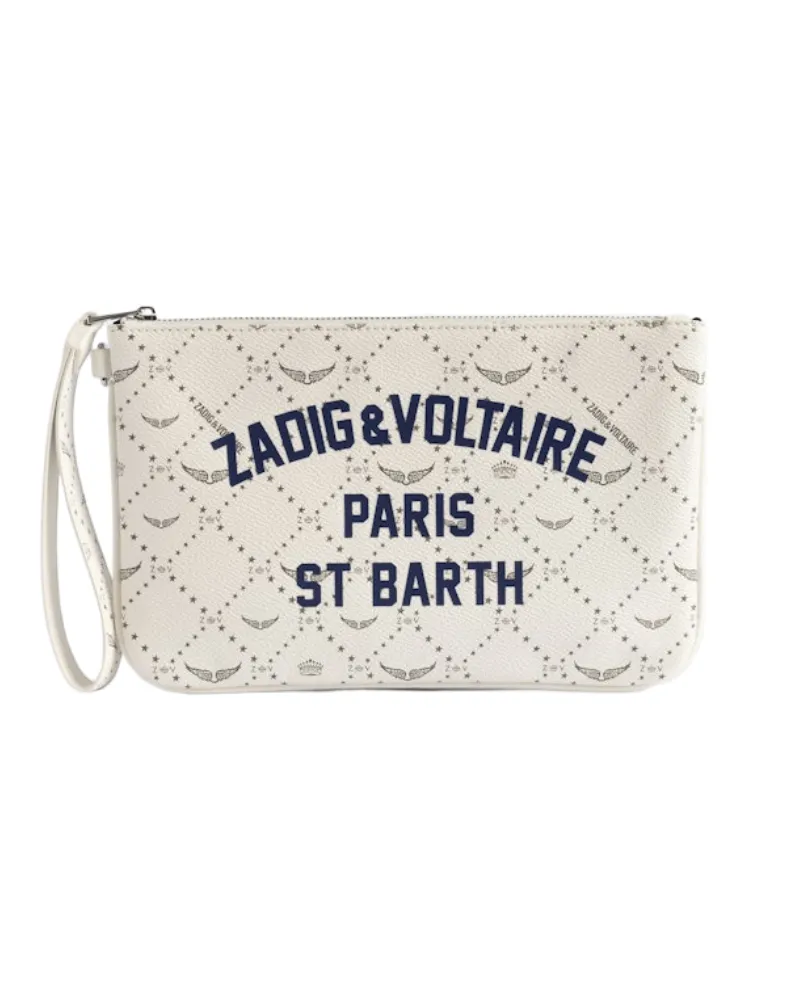 Zadig & Voltaire Z Pouch Resort St Barth Clutch Weiß