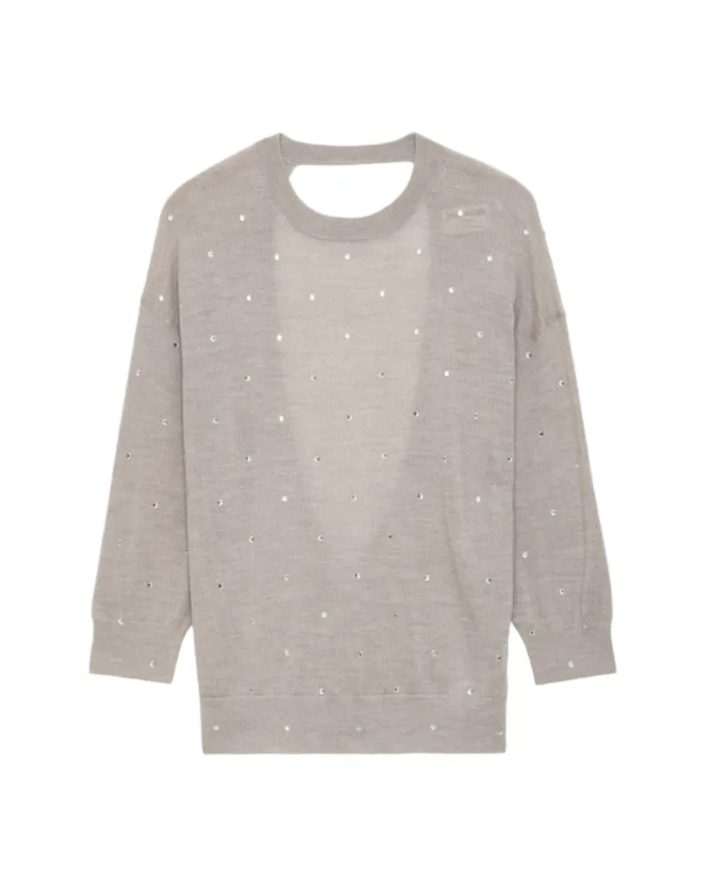 Zadig & Voltaire Pullover Kansy 100 % Merinowolle Beige