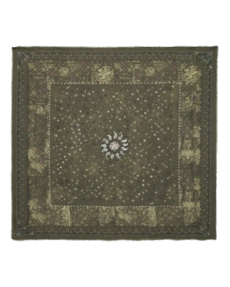 Zadig & Voltaire Kerry Vintage Bandana Schal 135 Grün