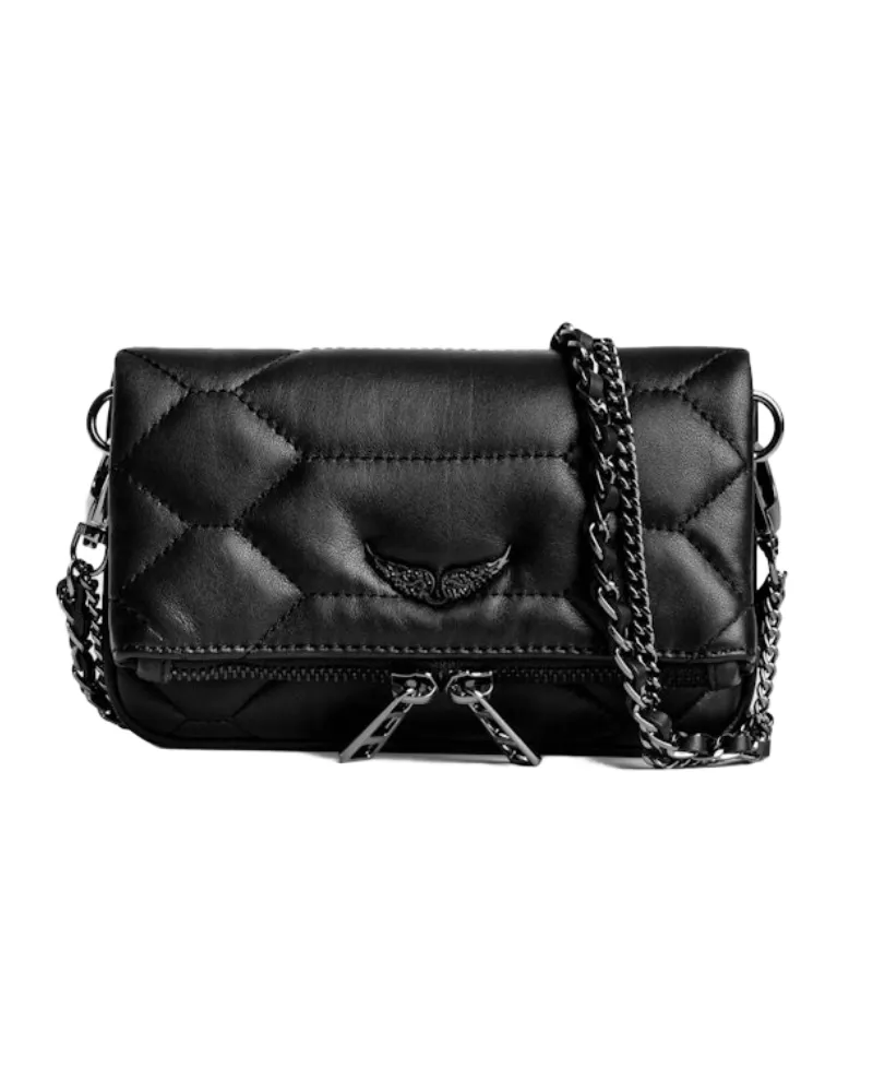Zadig & Voltaire Rock Mini Gesteppte Clutch Schwarz