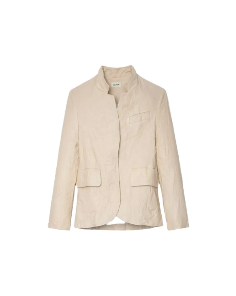 Zadig & Voltaire Blazer Verys Geknittertes Leder Rosa