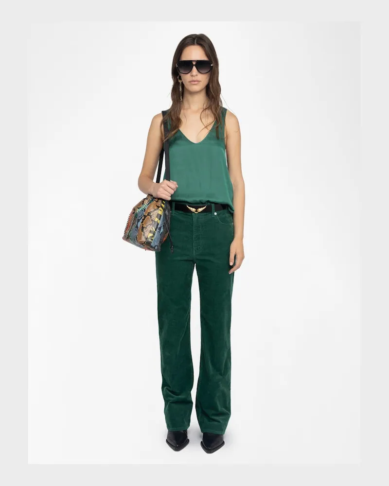 Zadig & Voltaire Top Tarys Satin Emerald