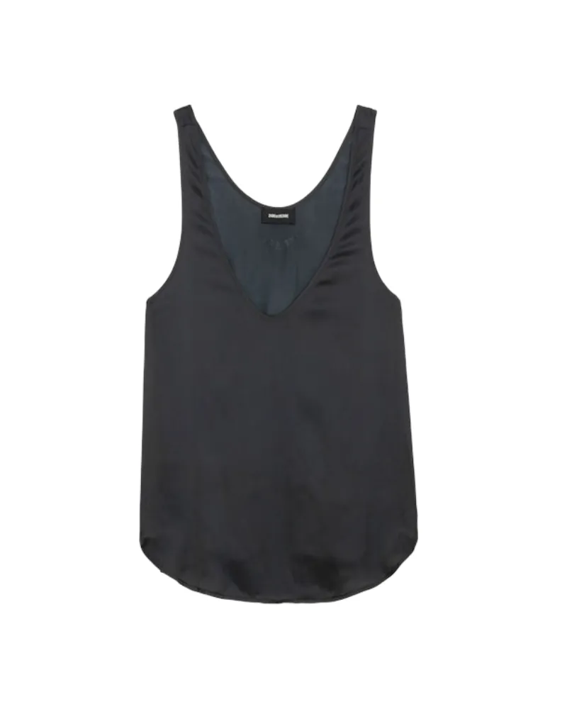 Zadig & Voltaire Top Tarys Satin Schwarz