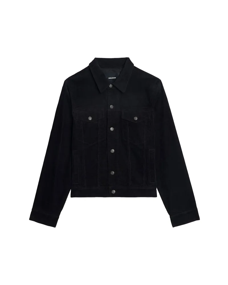 Zadig & Voltaire Jacke Bases Samt Schwarz