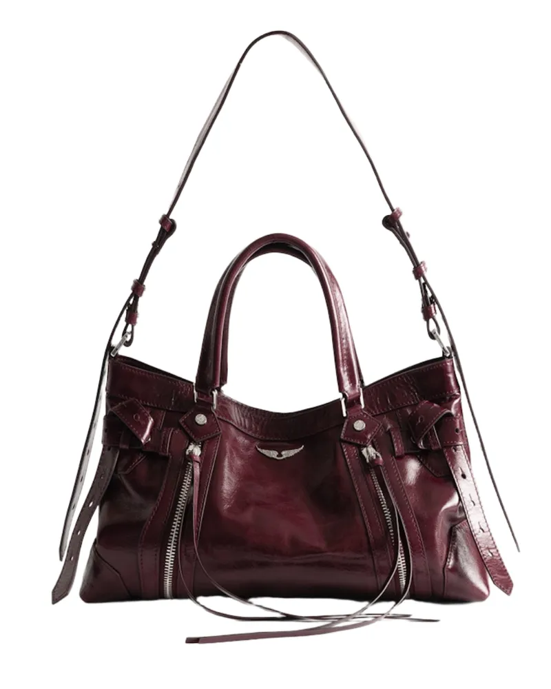 Zadig & Voltaire Madison Small Vintage Patent Tasche Lila