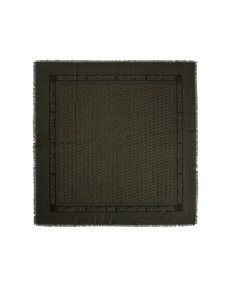 Zadig & Voltaire Schal Zv Initiale Glenn Khaki