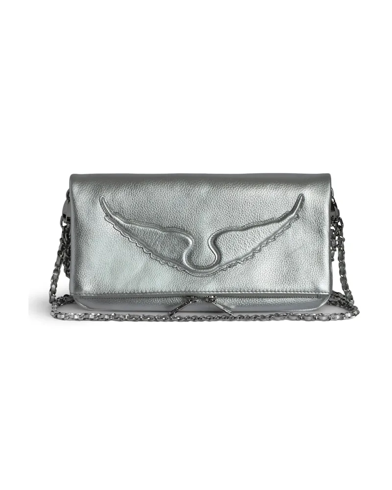 Zadig & Voltaire Clutch Rock Silver