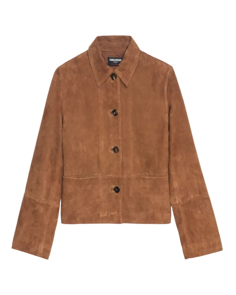 Zadig & Voltaire Jacke Lessa 100% Suede-Leder Braun