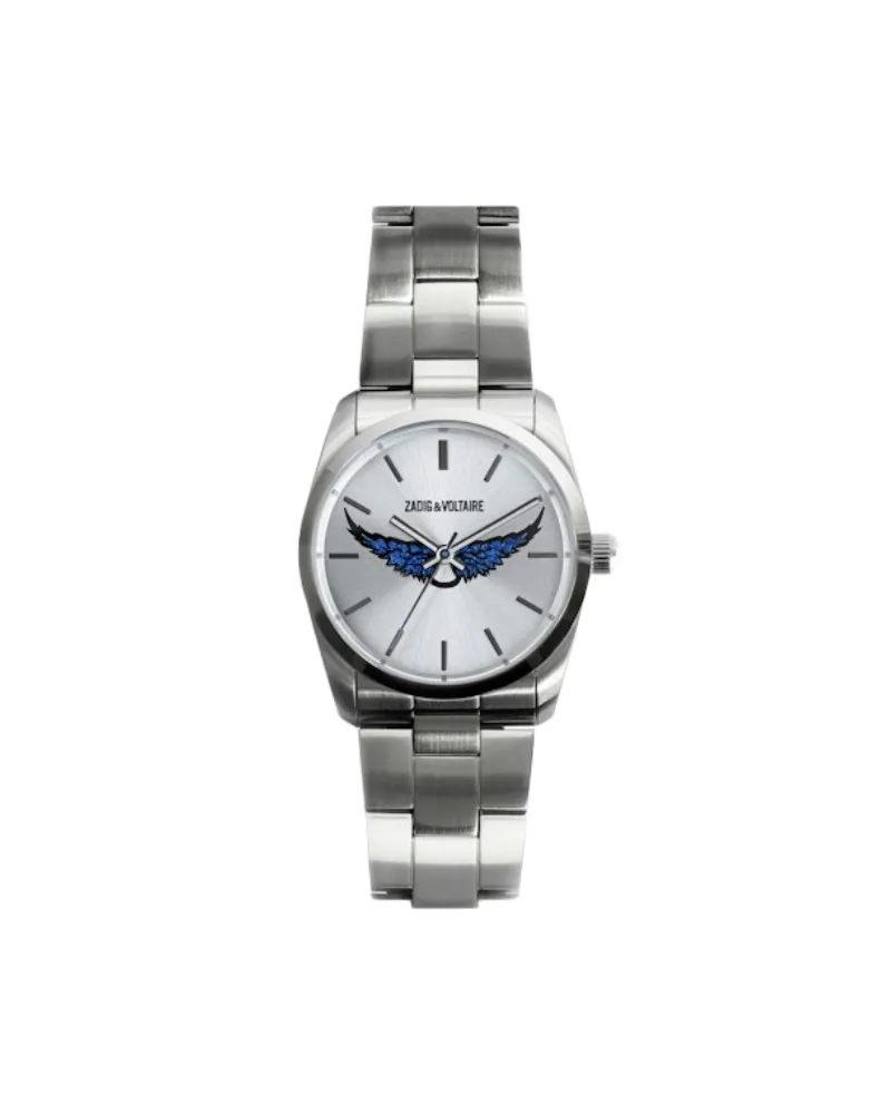 Zadig & Voltaire Zadig Strass Wings Uhr Grau