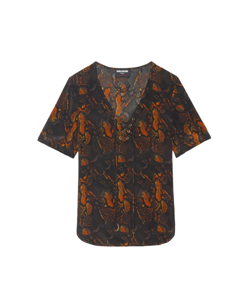 Zadig & Voltaire Top Terzo 100% Seide Black