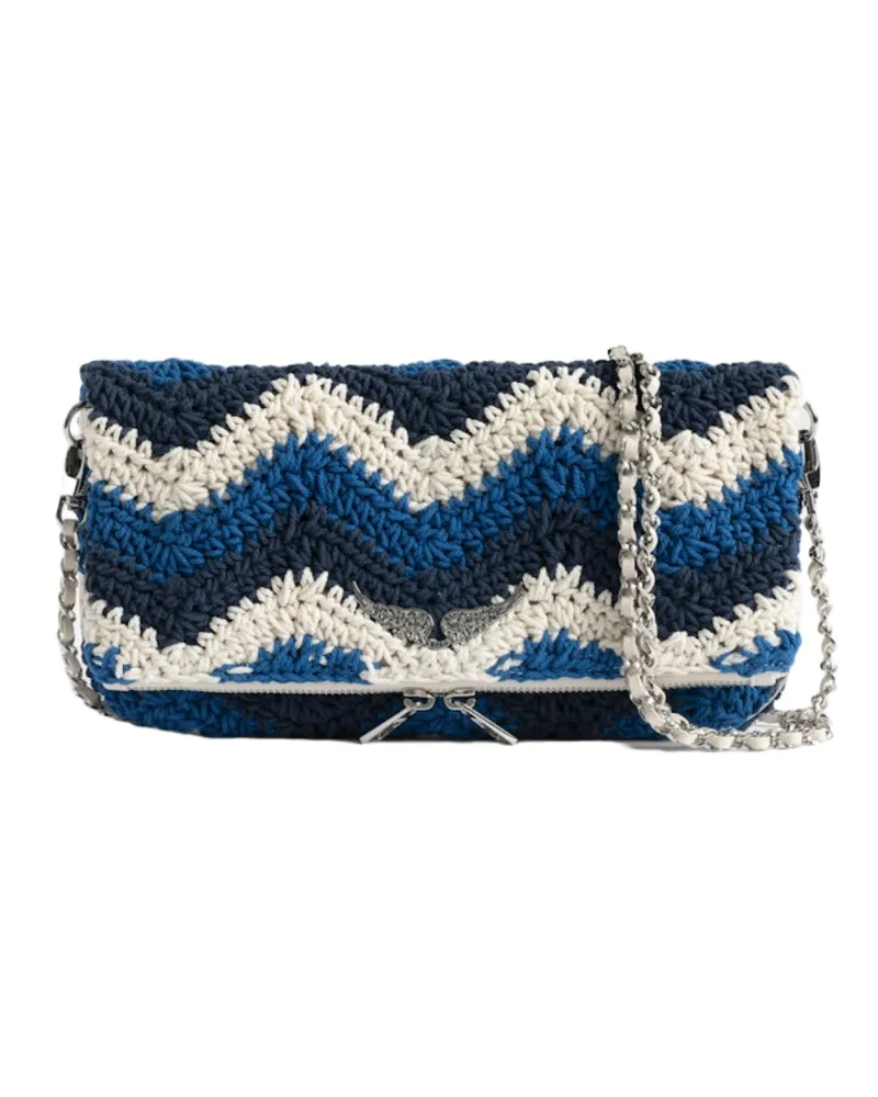 Zadig & Voltaire Rock Macramé Clutch Blau