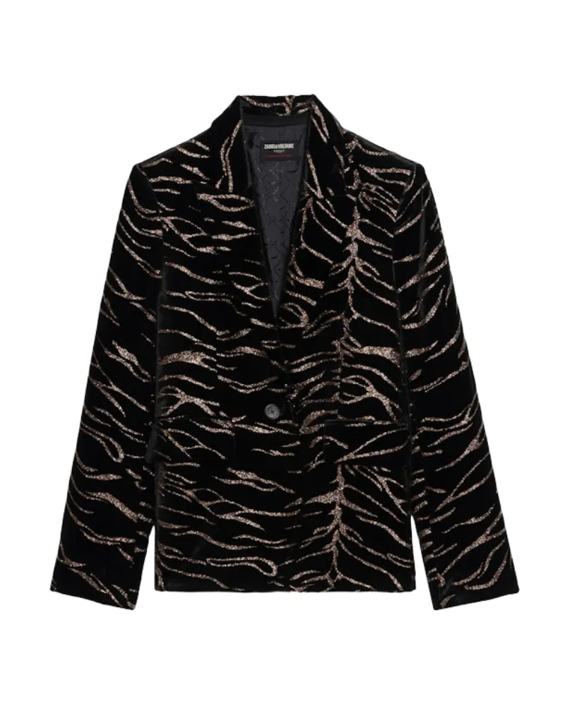 Zadig & Voltaire Blazer Vavy Samt Schwarz