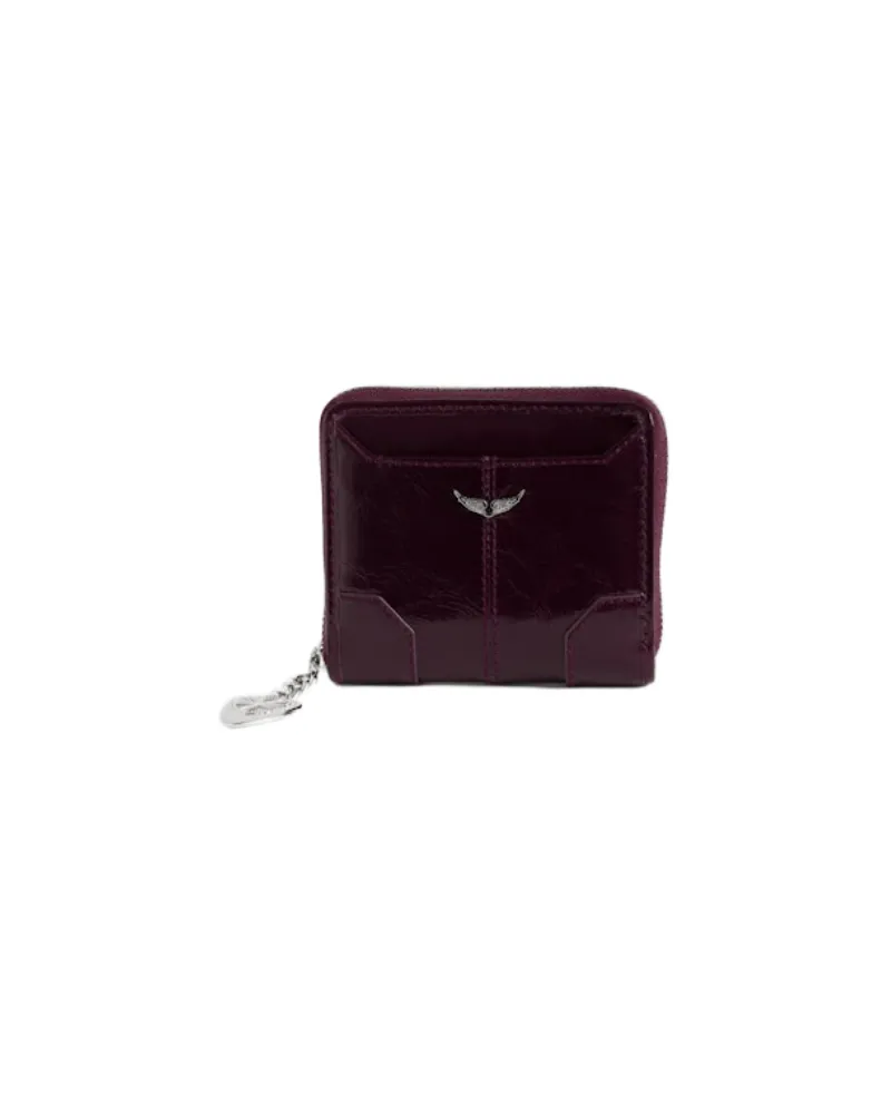 Zadig & Voltaire Sunny Mini Vintage Patent Geldbörse Lila