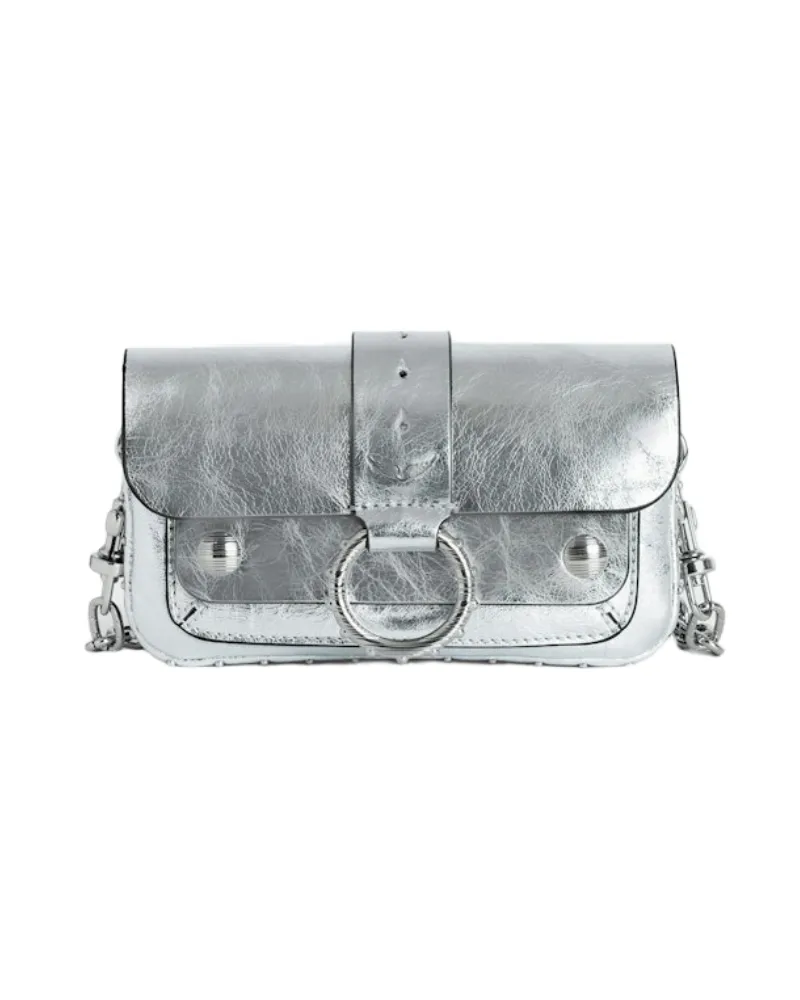 Zadig & Voltaire Kate Wallet Vintage Metal Tasche Grau