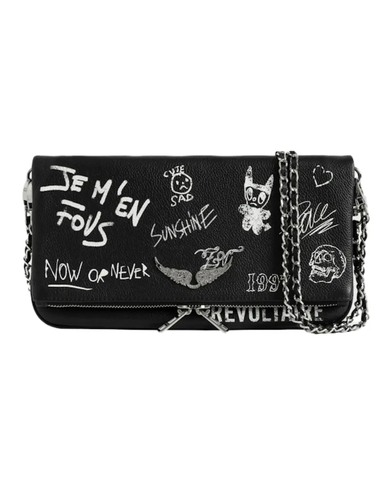 Zadig & Voltaire Clutch Rock Arty Tag Schwarz