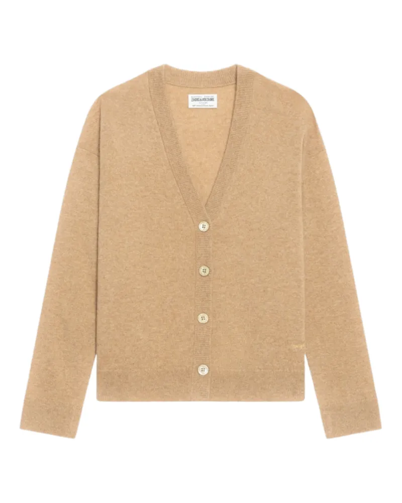 Zadig & Voltaire Mirkaz Cardigan 100% Kaschmir Beige