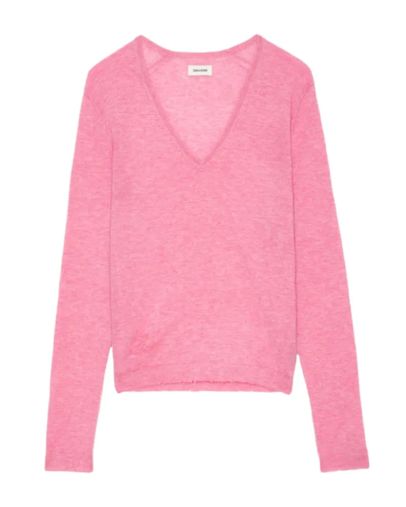 Zadig & Voltaire Pullover Rivy 100% Kaschmir Rosa