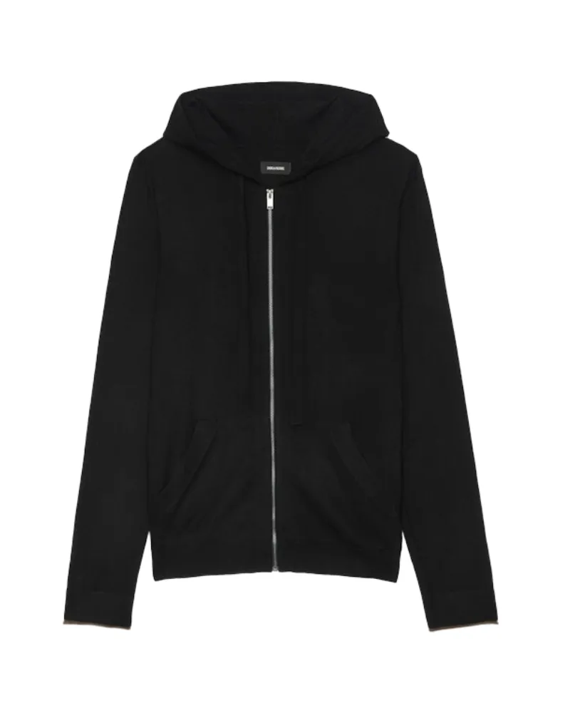 Zadig & Voltaire Cardigan Clash 100% Merinowolle Schwarz