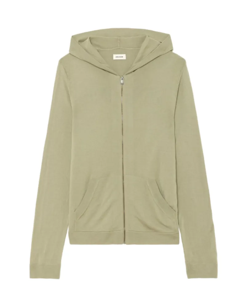 Zadig & Voltaire Cardigan Clash 100% Merinowolle Grün