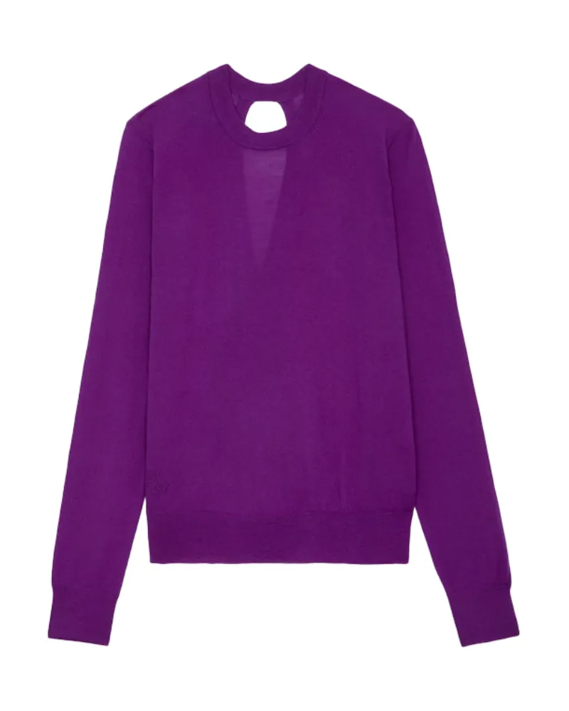 Zadig & Voltaire Pullover Emma 100% Merinowolle Lila