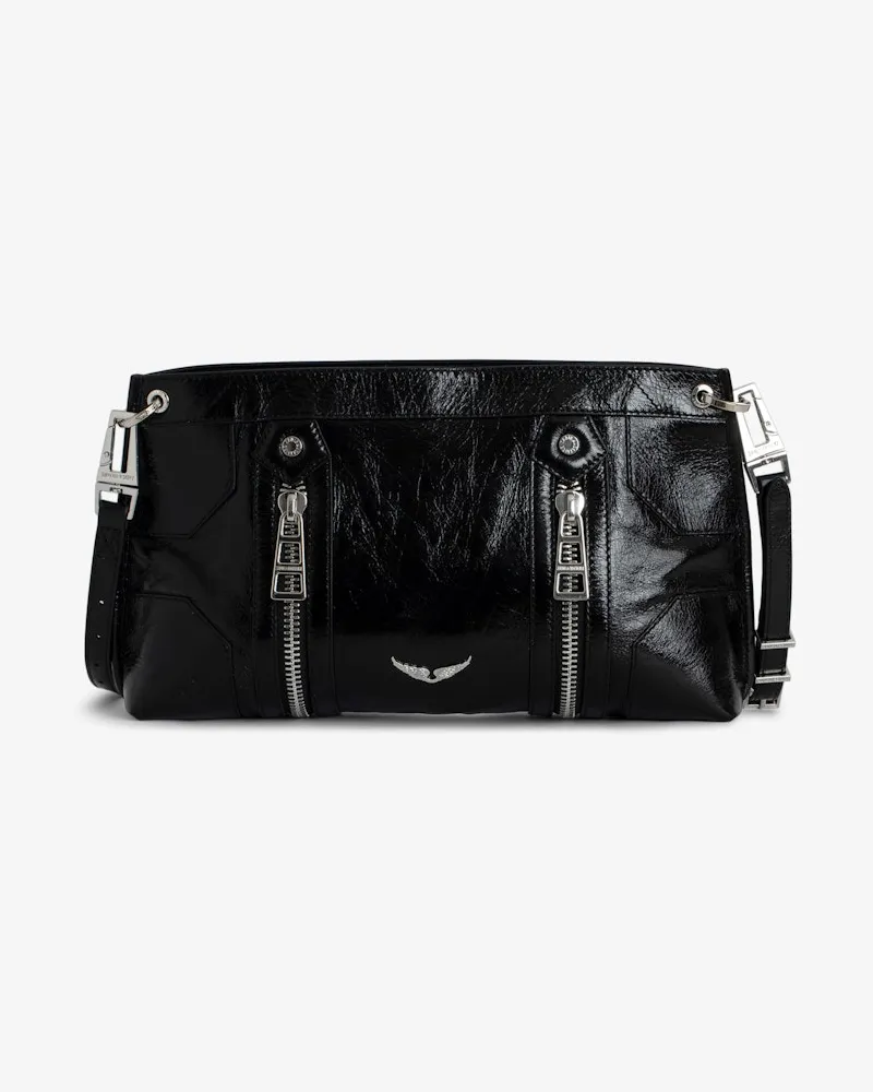 Zadig & Voltaire Sunny Moody Vintage Patent Tasche Noir