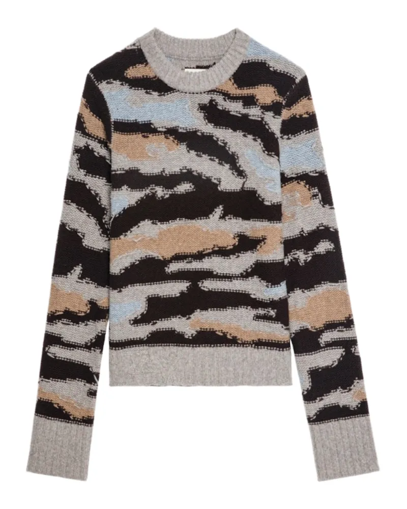 Zadig & Voltaire Pullover Malty 100% Merinowolle Braun