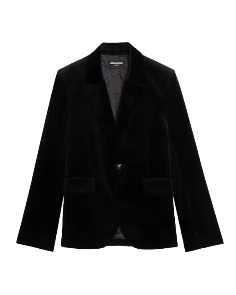 Zadig & Voltaire Blazer Vavy Samt Schwarz