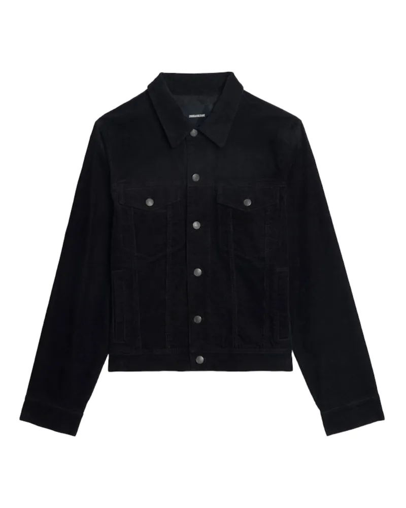 Zadig & Voltaire Jacke Bases Samt Schwarz