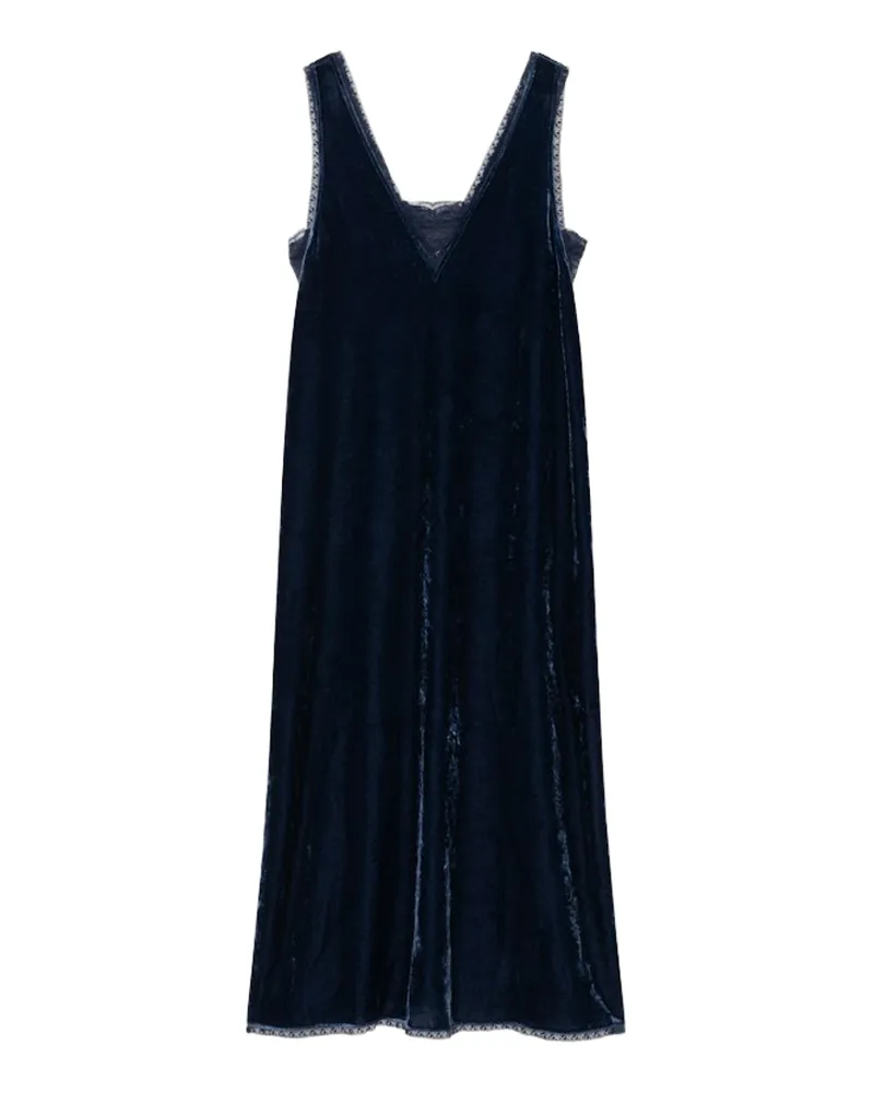Zadig & Voltaire Renzo Samt Kleid Blau