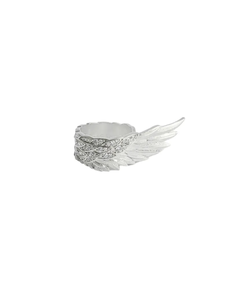 Zadig & Voltaire Ring Rock Feather Spread Silber