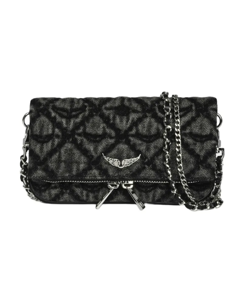 Zadig & Voltaire Rock Mini Monogram Clutch Grau
