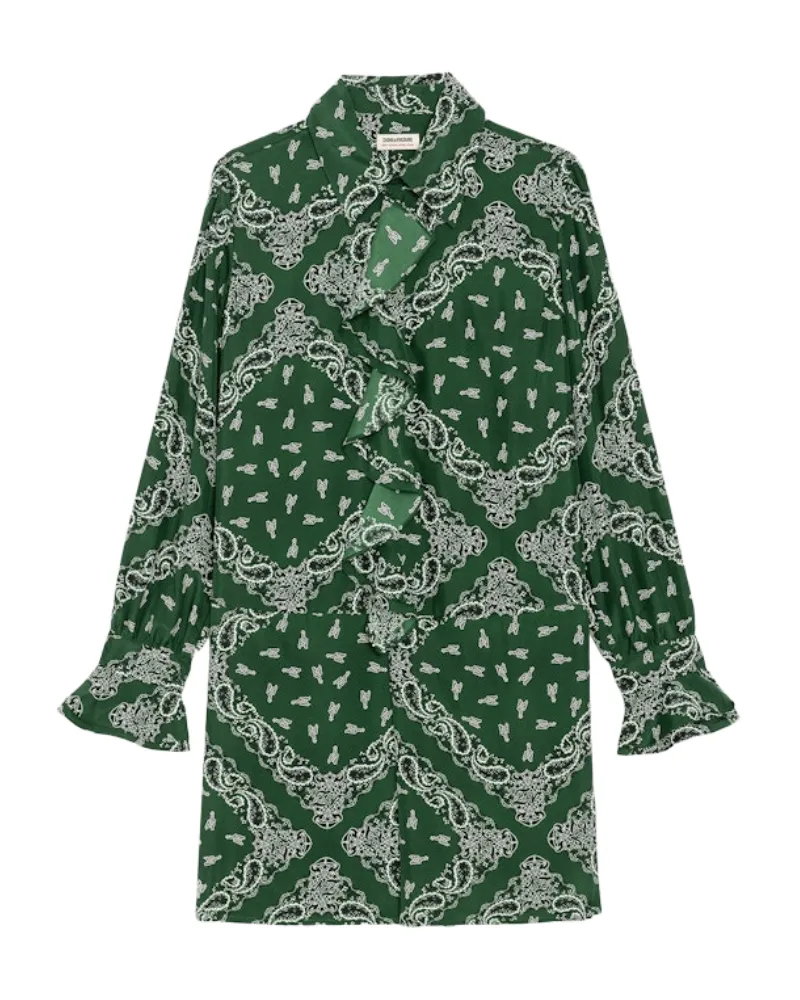 Zadig & Voltaire Kleid Rhelyne 100% Seide Grün