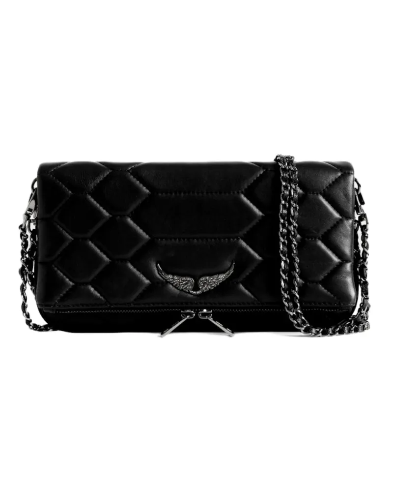 Zadig & Voltaire Gesteppte Rock Clutch Schwarz