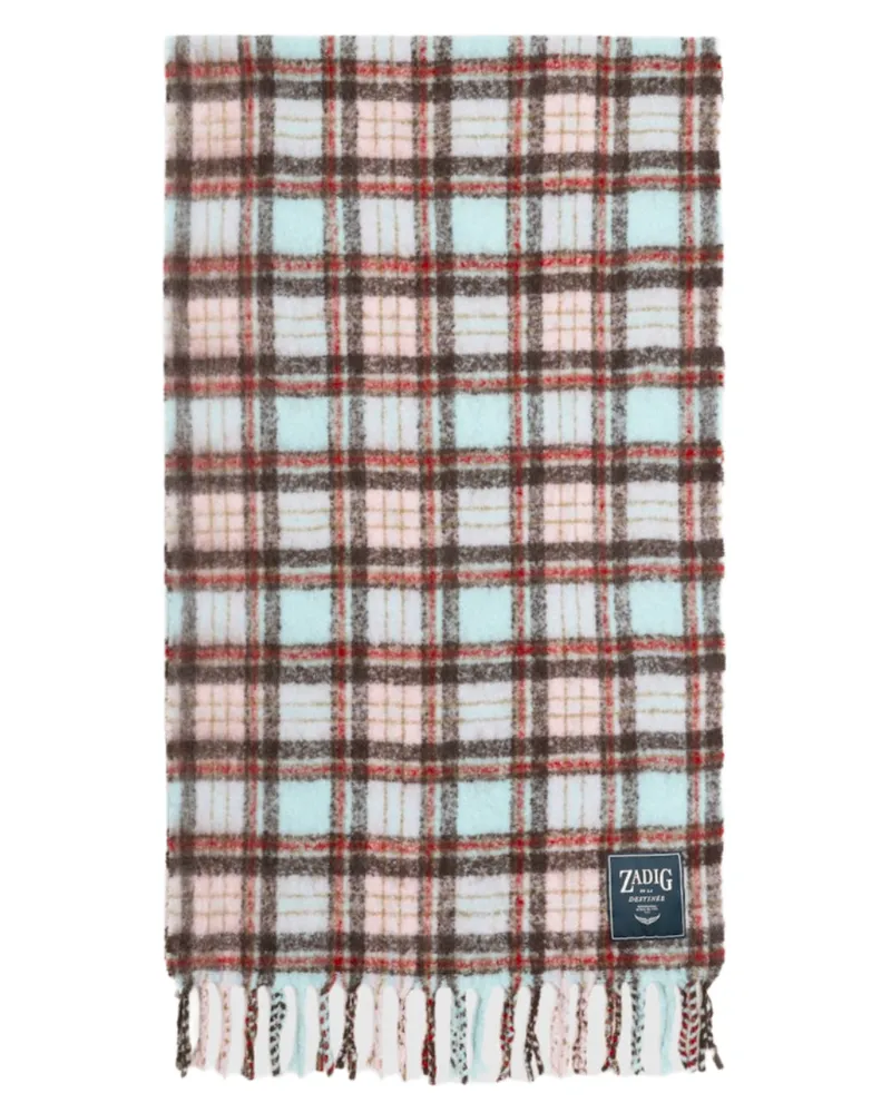 Zadig & Voltaire Schale Joan Tartan Rosa