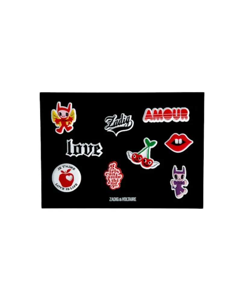 Zadig & Voltaire Stickers Love Icons Schwarz