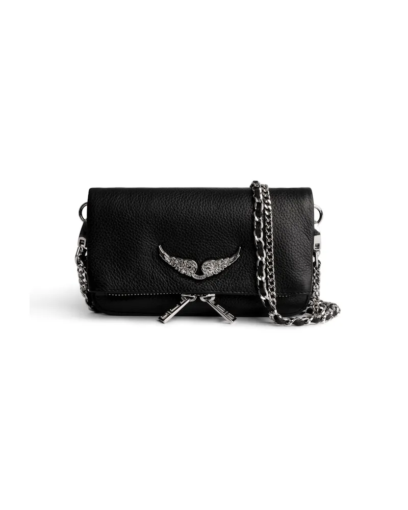 Zadig & Voltaire Clutch Rock Nano Swing Your Wings Schwarz
