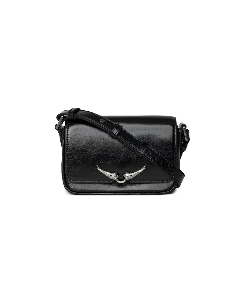 Zadig & Voltaire Le Zazi Vintage Patent Tasche Black