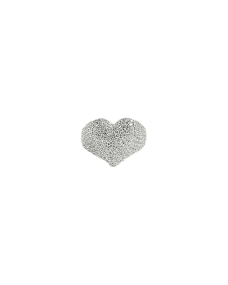Zadig & Voltaire Ring Heartbreaker Full Strass Grau