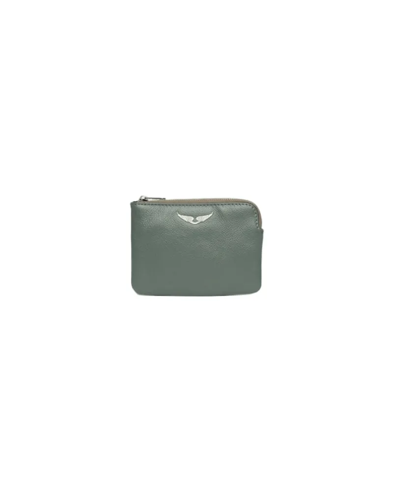 Zadig & Voltaire Kartenetui Mini Uma Wings Grau