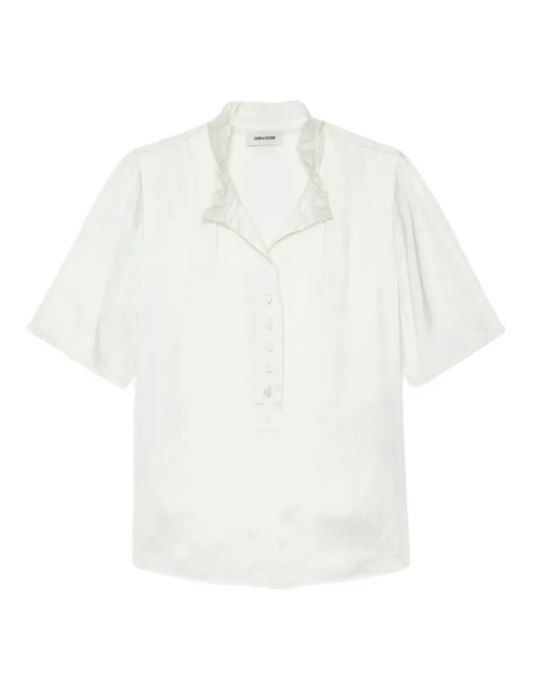 Zadig & Voltaire Top Topher Satin Weiß