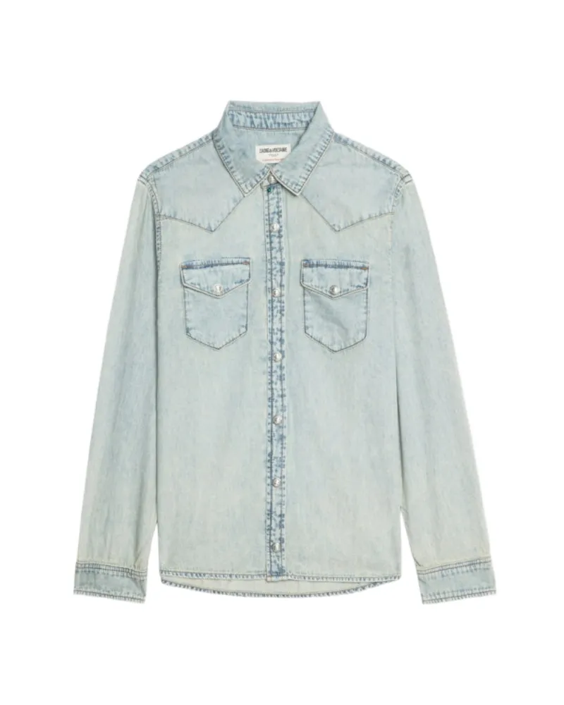 Zadig & Voltaire Hemd Saby Denim Blau