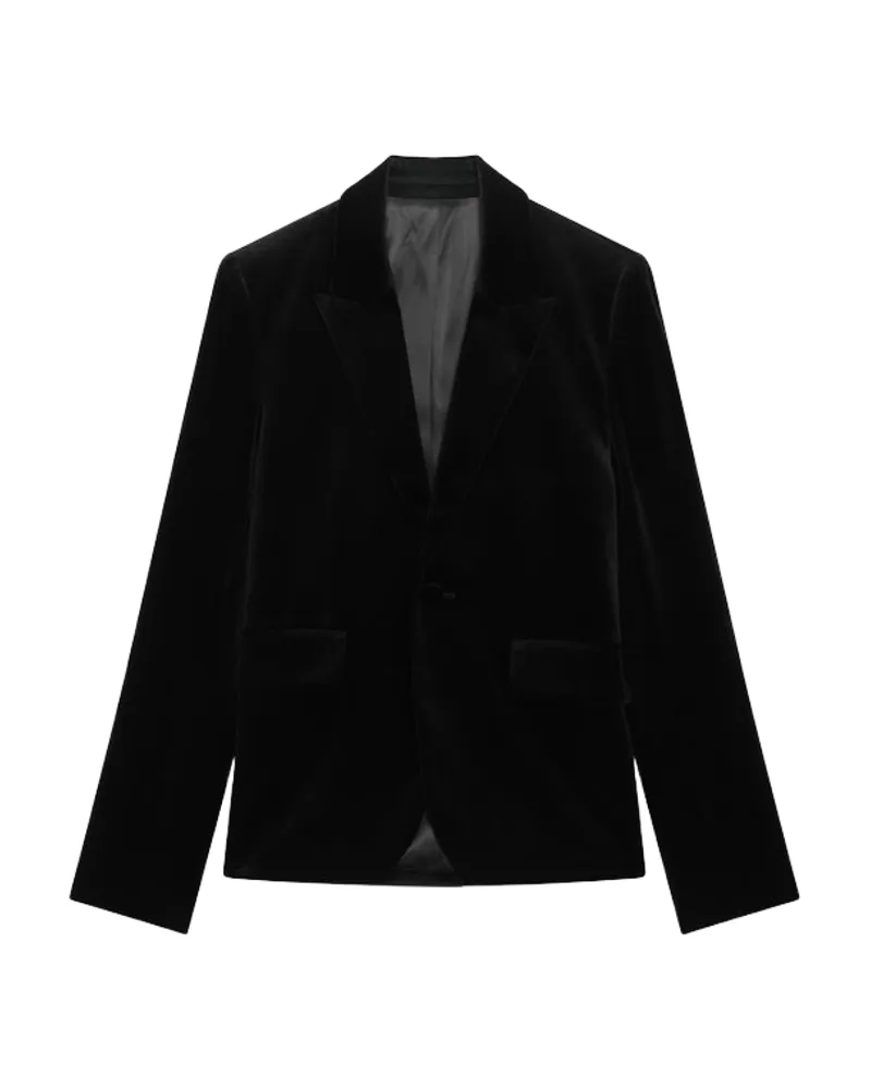 Zadig & Voltaire Vavy Velvet Blazer Schwarz