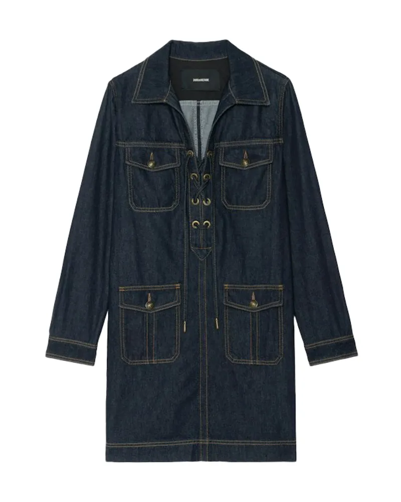 Zadig & Voltaire Kleid Remacha Denim Blau