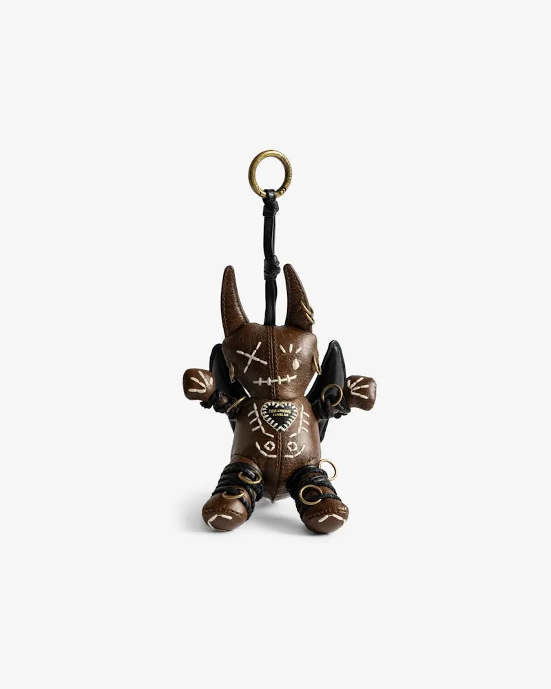 Zadig & Voltaire Voodoo Devil Vintage Schlüsselanhänger Braun
