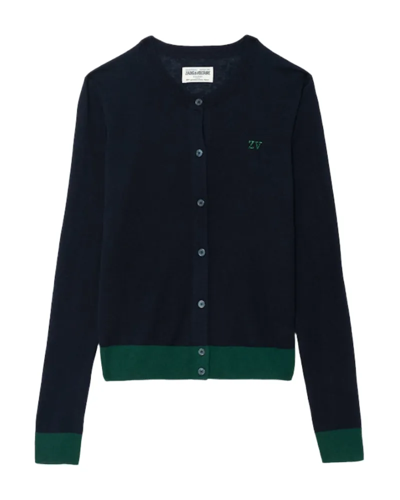 Zadig & Voltaire Cardigan Missya 100% Kaschmir Blau