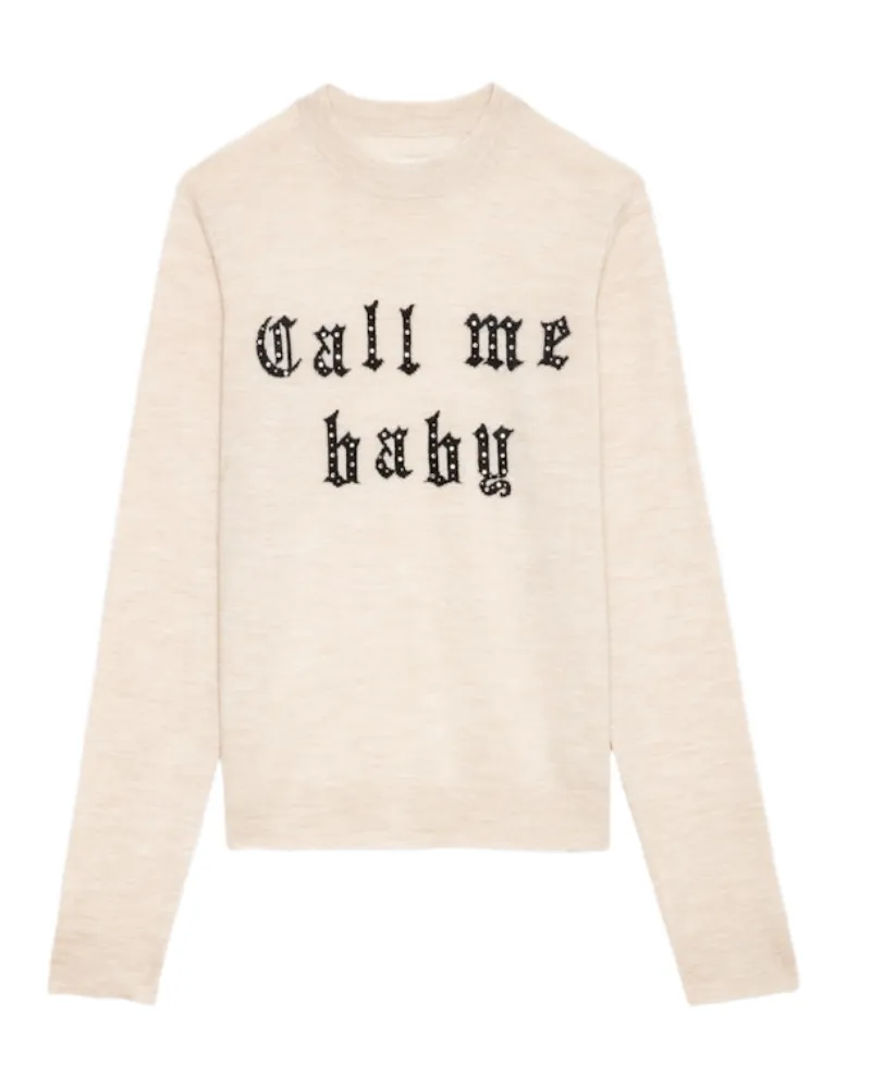 Zadig & Voltaire Pullover Ivy 100% Merinowolle Beige