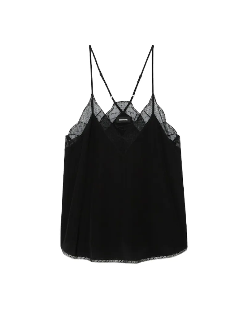 Zadig & Voltaire Christy Caraco 100% Seide Schwarz