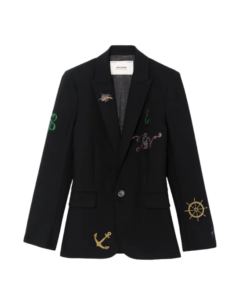 Zadig & Voltaire Valse Blazer Schwarz