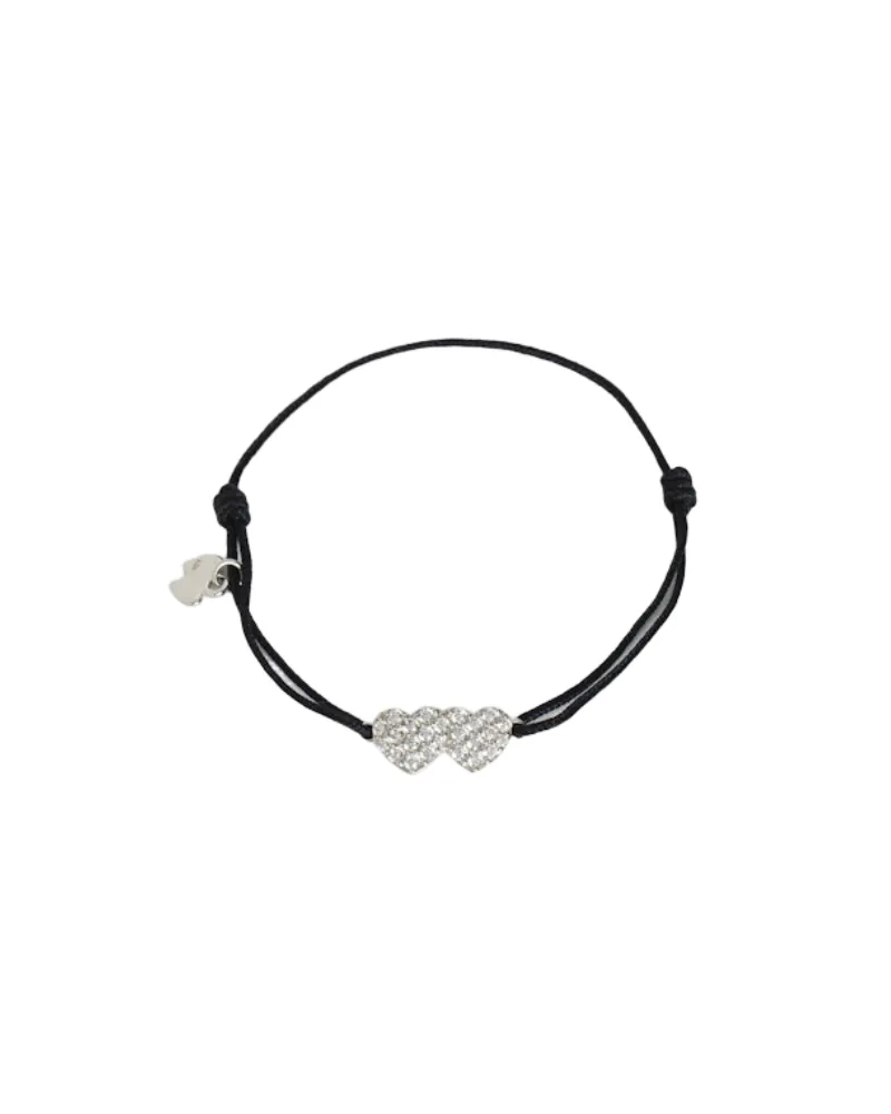 Zadig & Voltaire Armband Zadig Link Heart Strass Schwarz